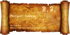Mergel Hanna névjegykártya